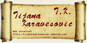 Tijana Karavesović vizit kartica